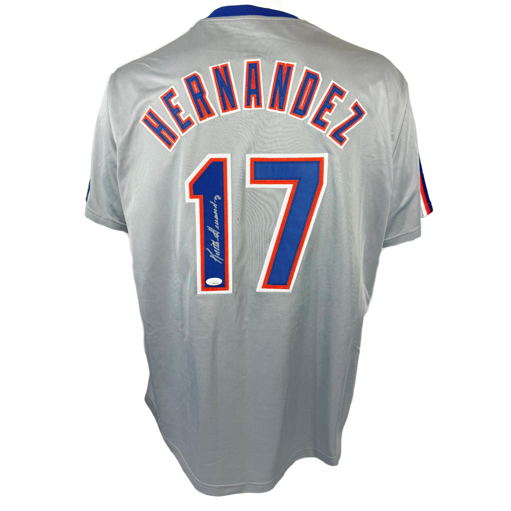 KEITH HERNANDEZ AUTOGRAPHED SIGNED CUSTOM GREY PRO STYLE JERSEY