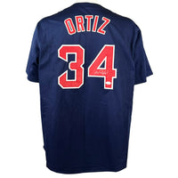 DAVID ORTIZ AUTOGRAPHED SIGNED CUSTOM NAVY PRO STYLE JERSEY JSA