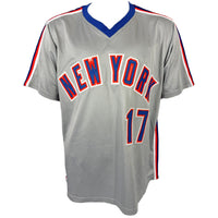 KEITH HERNANDEZ AUTOGRAPHED SIGNED CUSTOM GREY PRO STYLE JERSEY