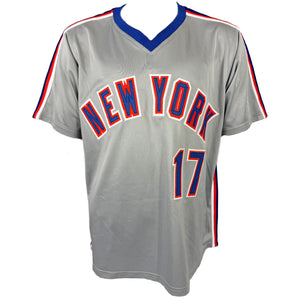 KEITH HERNANDEZ AUTOGRAPHED SIGNED CUSTOM GREY PRO STYLE JERSEY