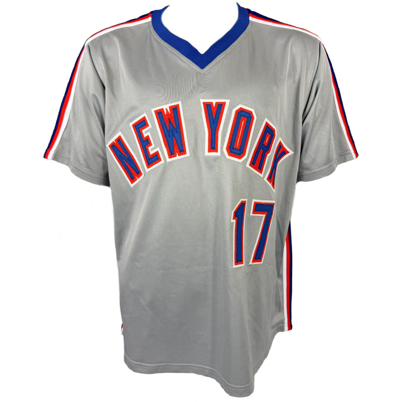 KEITH HERNANDEZ AUTOGRAPHED SIGNED CUSTOM GREY PRO STYLE JERSEY