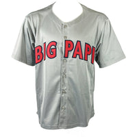 DAVID ORTIZ AUTOGRAPHED SIGNED CUSTOM GREY PRO STYLE JERSEY JSA
