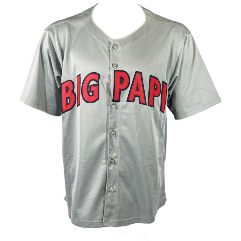 DAVID ORTIZ AUTOGRAPHED SIGNED CUSTOM GREY PRO STYLE JERSEY JSA