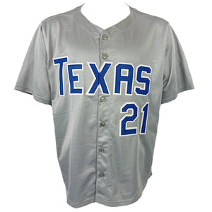 RUBEN SIERRA AUTOGRAPHED SIGNED CUSTOME GREY PRO STYLE JERSEY JSA COA