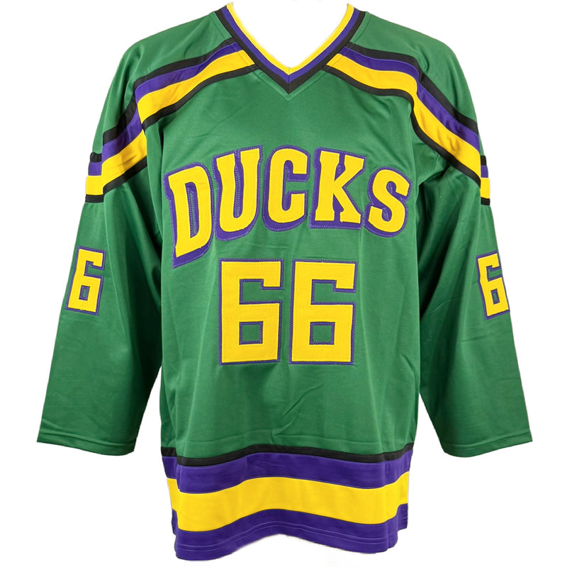 Emilio Estevez autographed inscribed jersey The Mighty Ducks JSA Coach Bombay