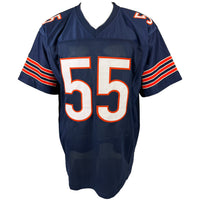 LANCE BRIGGS AUTOGRAPHED CUSTOM NAVY PRO STYLE JERSEY BAS