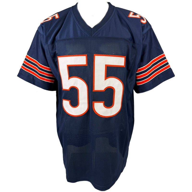LANCE BRIGGS AUTOGRAPHED CUSTOM NAVY PRO STYLE JERSEY BAS