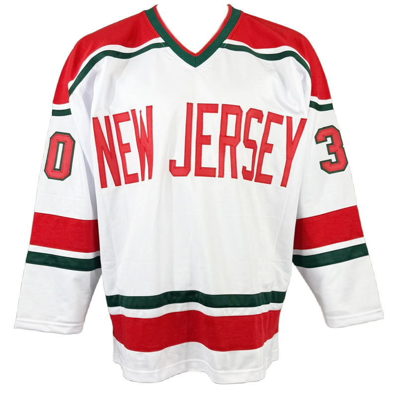 MARTIN BRODEUR AUTOGRAPHED SIGNED WHITE CUSTOM PRO STYLE JERSEY JSA