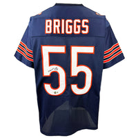 LANCE BRIGGS AUTOGRAPHED CUSTOM NAVY PRO STYLE JERSEY BAS