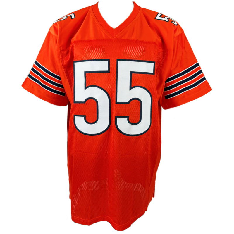 LANCE BRIGGS AUTOGRAPHED CUSTOM ORANGE PRO STYLE JERSEY BAS