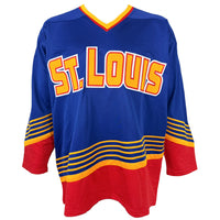 BRETT HULL AUTOGRAPHED SIGNED CUSTOM BLUE PRO STYLE JERSEY JSA COA