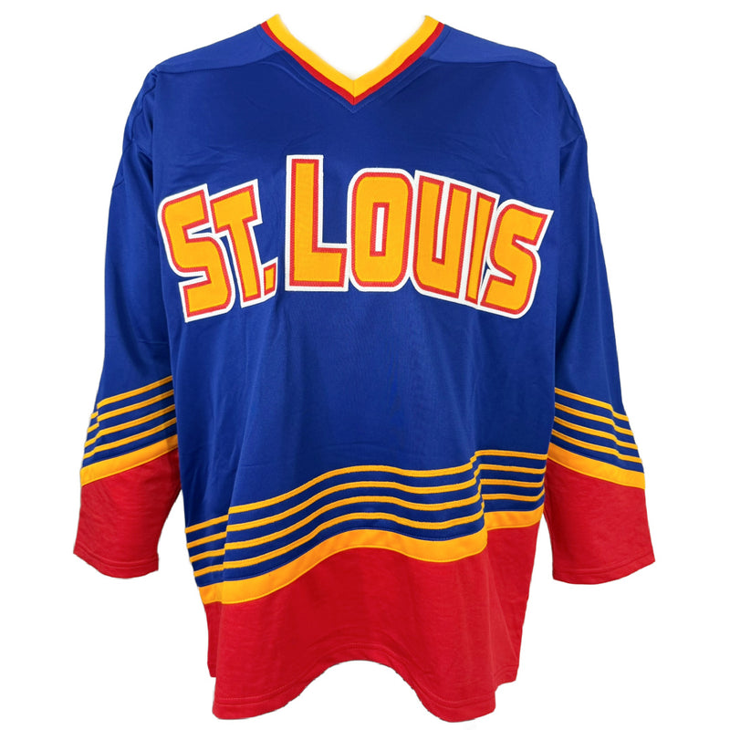 BRETT HULL AUTOGRAPHED SIGNED CUSTOM BLUE PRO STYLE JERSEY JSA COA
