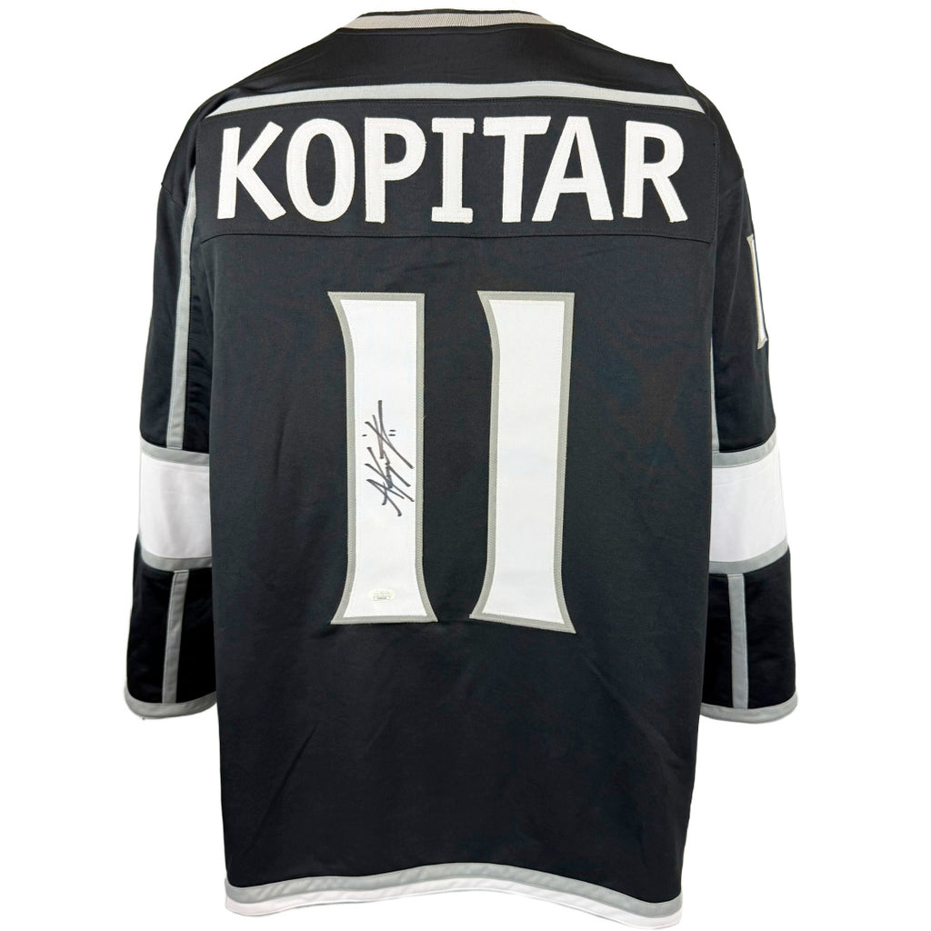 ANZE KOPITAR AUTOGRAPHED SIGNED CUSTOM BLACK PRO STYLE JERSEY JSA COA