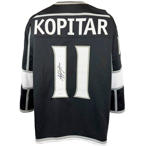 ANZE KOPITAR AUTOGRAPHED SIGNED CUSTOM BLACK PRO STYLE JERSEY JSA COA