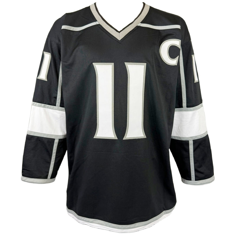 ANZE KOPITAR AUTOGRAPHED SIGNED CUSTOM BLACK PRO STYLE JERSEY JSA COA