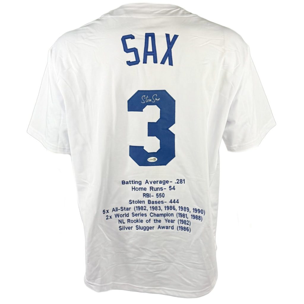 STEVE SAX AUTOGRAPHED SIGNED WHITE PRO STYLE JERSEY JSA COA