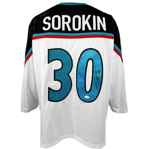Ilya Sorokin autographed signed jersey autographed New York Islanders JSA COA