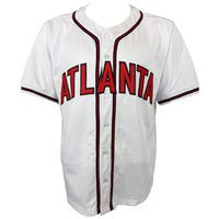 JOHN SMOLTZ AUTOGRAPHED SIGNED CUSTOM WHITE PRO STYLE JERSEY JSA COA