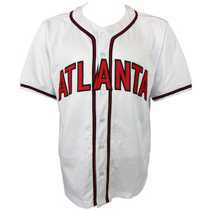 JOHN SMOLTZ AUTOGRAPHED SIGNED CUSTOM WHITE PRO STYLE JERSEY JSA COA