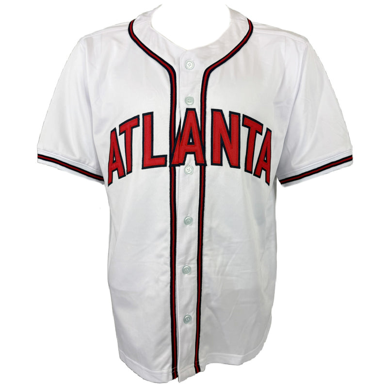 JOHN SMOLTZ AUTOGRAPHED SIGNED CUSTOM WHITE PRO STYLE JERSEY JSA COA