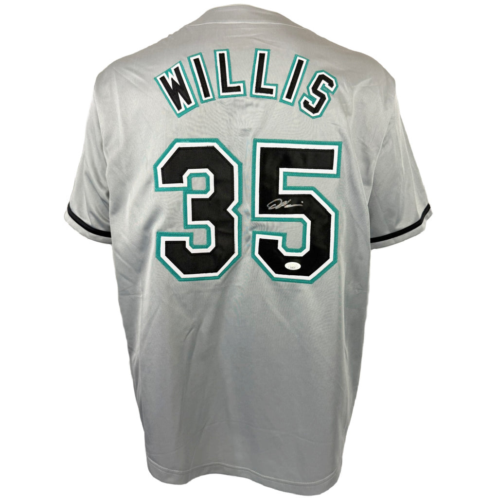 DONTRELLE WILLIS AUTOGRAPHED SIGNED CUSTOM GREY PRO STYLE JERSEY JSA COA