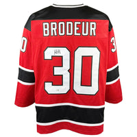 MARTIN BRODEUR AUTOGRAPHED SIGNED RED CUSTOM PRO STYLE JERSEY JSA