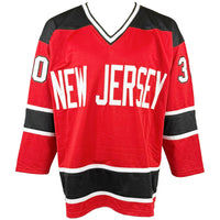 MARTIN BRODEUR AUTOGRAPHED SIGNED RED CUSTOM PRO STYLE JERSEY JSA