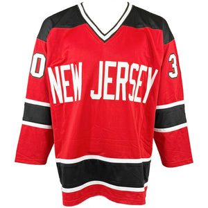 MARTIN BRODEUR AUTOGRAPHED SIGNED RED CUSTOM PRO STYLE JERSEY JSA