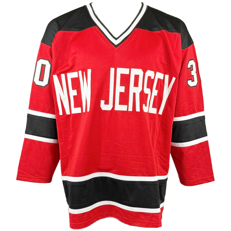 MARTIN BRODEUR AUTOGRAPHED SIGNED RED CUSTOM PRO STYLE JERSEY JSA