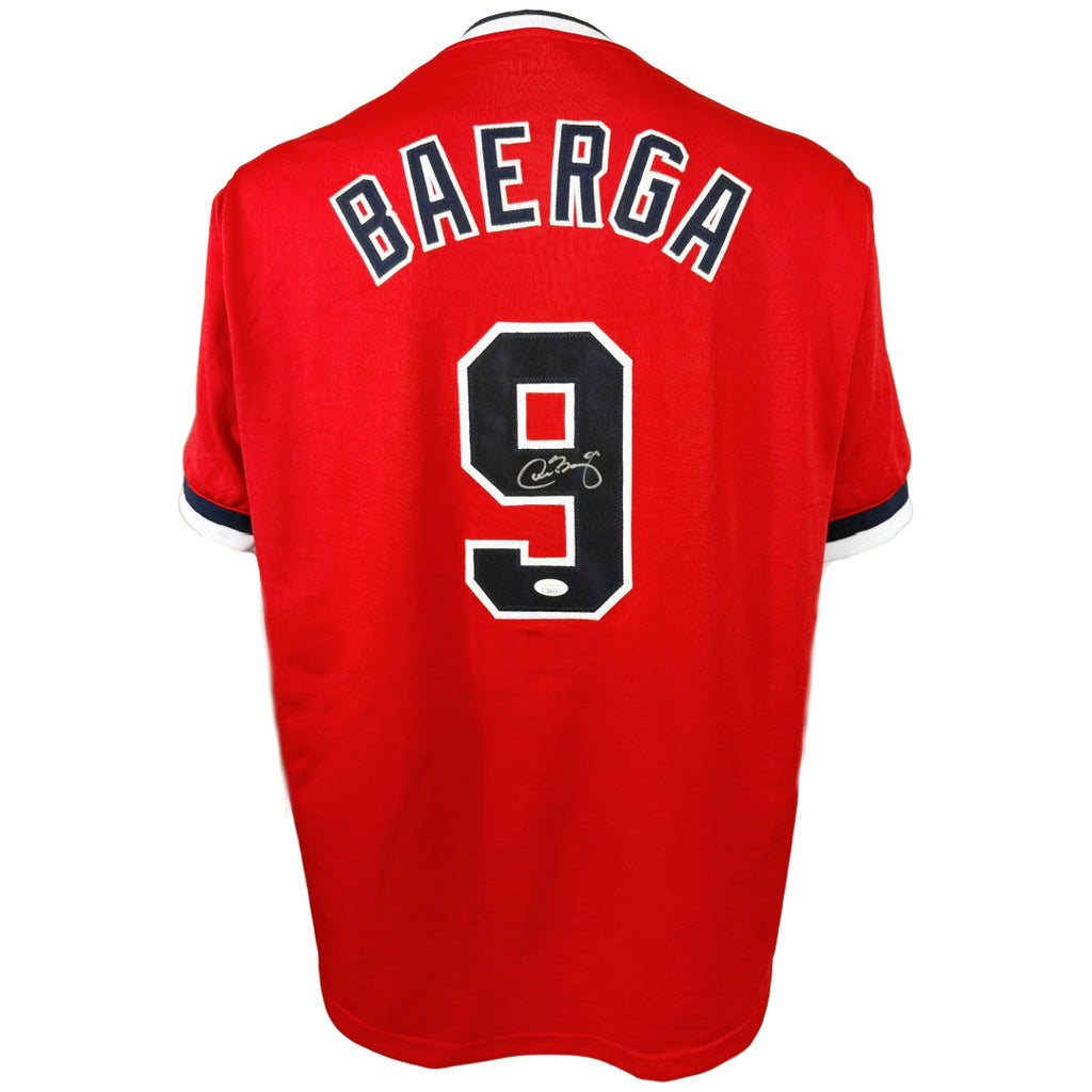 CARLOS BAERGA AUTOGRAPHED SIGNED CUSTOM PRO RED STYLE JERSEY JSA COA