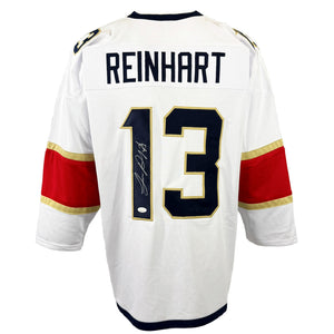 SAM REINHART AUTOGRAPHED SIGNED WHITE PRO STYLE JERSEY JSA