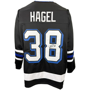 BRANDON HAGEL AUTOGRAPHED SIGNED CUSTOM BLACK PRO STYLE JERSEY JSA COA