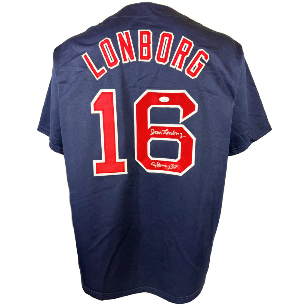 JIM LONGBORG AUTOGRAPHED SIGNED INSCRIBED CUSTOM WHITE PRO STYLE JERSEY JSA COA