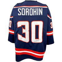 Ilya Sorokin autographed signed jersey autographed New York Islanders JSA COA