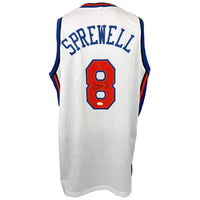 LATRELL SPREWELL AUTOGRAPHED SIGNED CUSTOM WHITE PRO STYLE JERSEY JSA COA