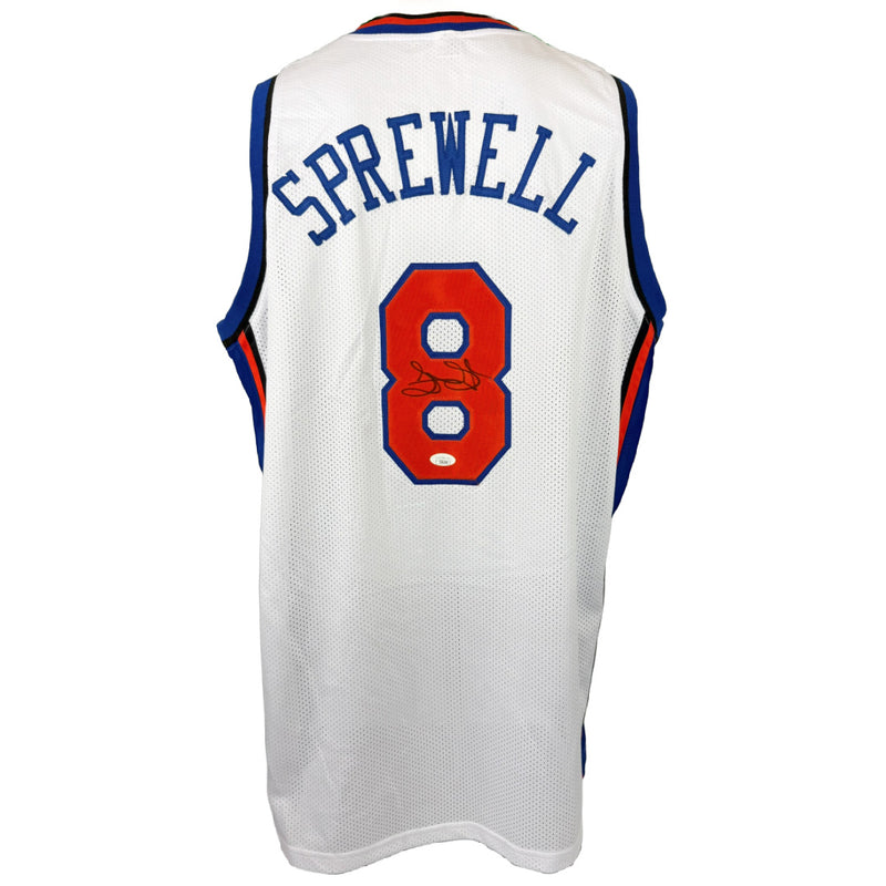 LATRELL SPREWELL AUTOGRAPHED SIGNED CUSTOM WHITE PRO STYLE JERSEY JSA COA