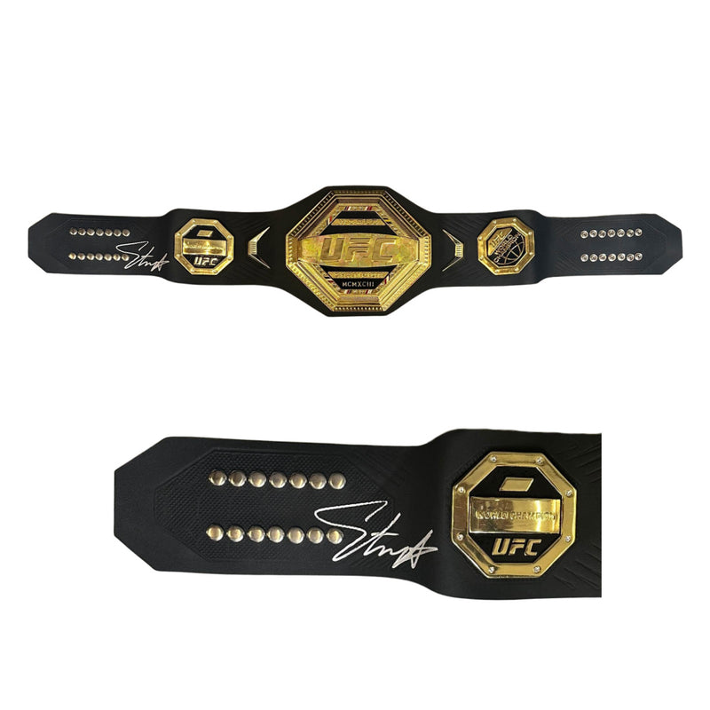 Israel Adesanya autographed signed belt UFC Alex Pereira JSA COA Style Bender