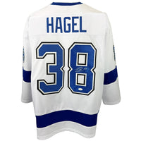 BRANDON HAGEL AUTOGRAPHED SIGNED CUSTOM WHITE PRO STYLE JERSEY JSA COA