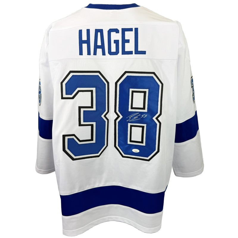BRANDON HAGEL AUTOGRAPHED SIGNED CUSTOM WHITE PRO STYLE JERSEY JSA COA