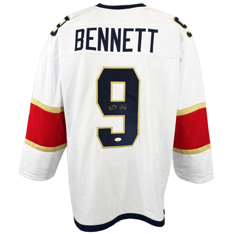 SAM BENNETT AUTOGRAPHED SIGNED WHITE PRO STYLE JERSEY JSA