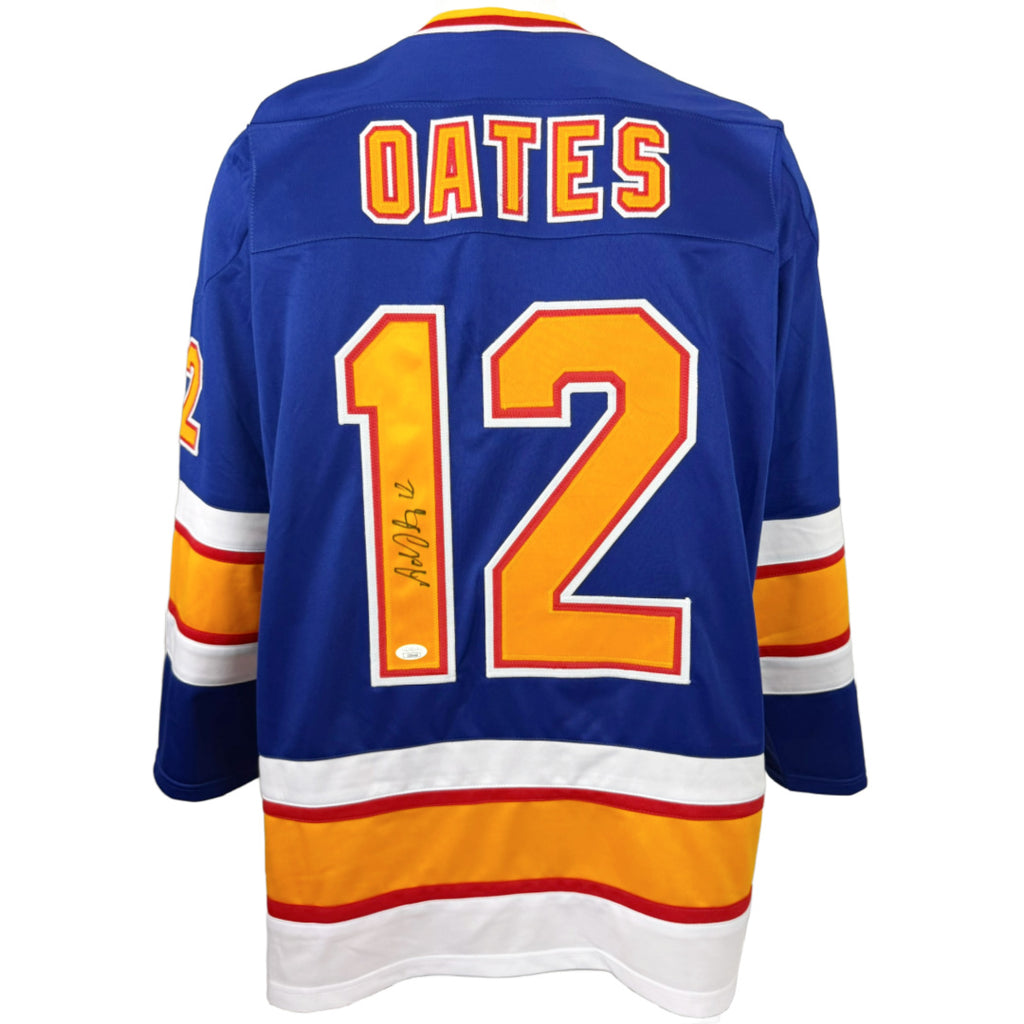 ADAM OATES AUTOGRAPHED SIGNED CUSTOM BLUE PRO STYLE JERSEY JSA COA