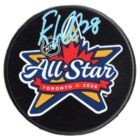 Elias Lindholm autographed signed all-star puck NHL Boston Bruins JSA