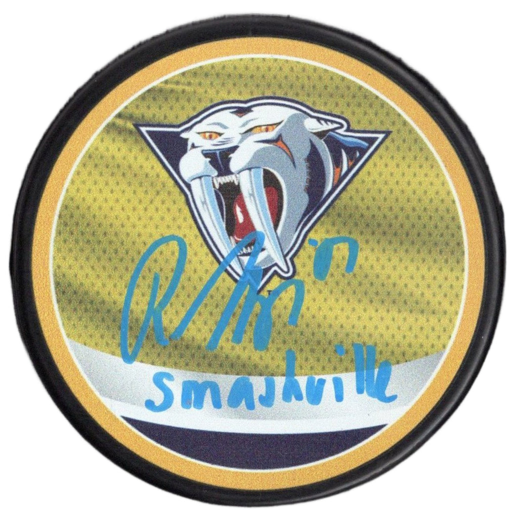 Roman Josi inscribed signed Retro Reverse puck NHL Nashville Predators JSA COA