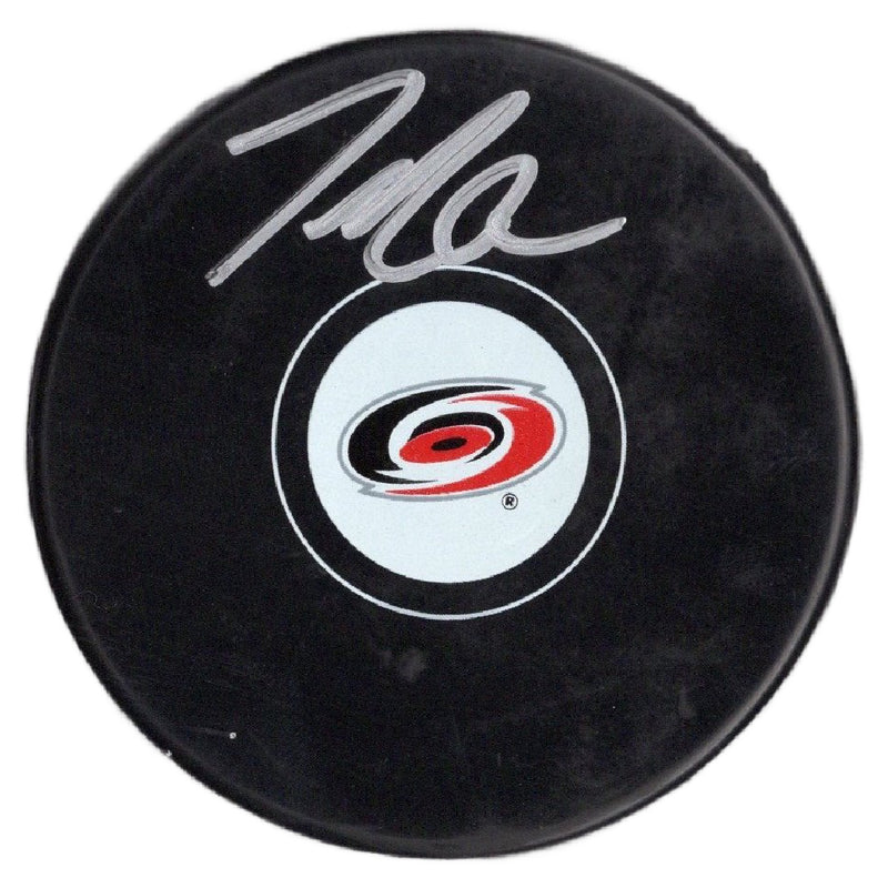 Jesperi Kotkaniemi autographed signed puck NHL Carolina Hurricanes JSA COA