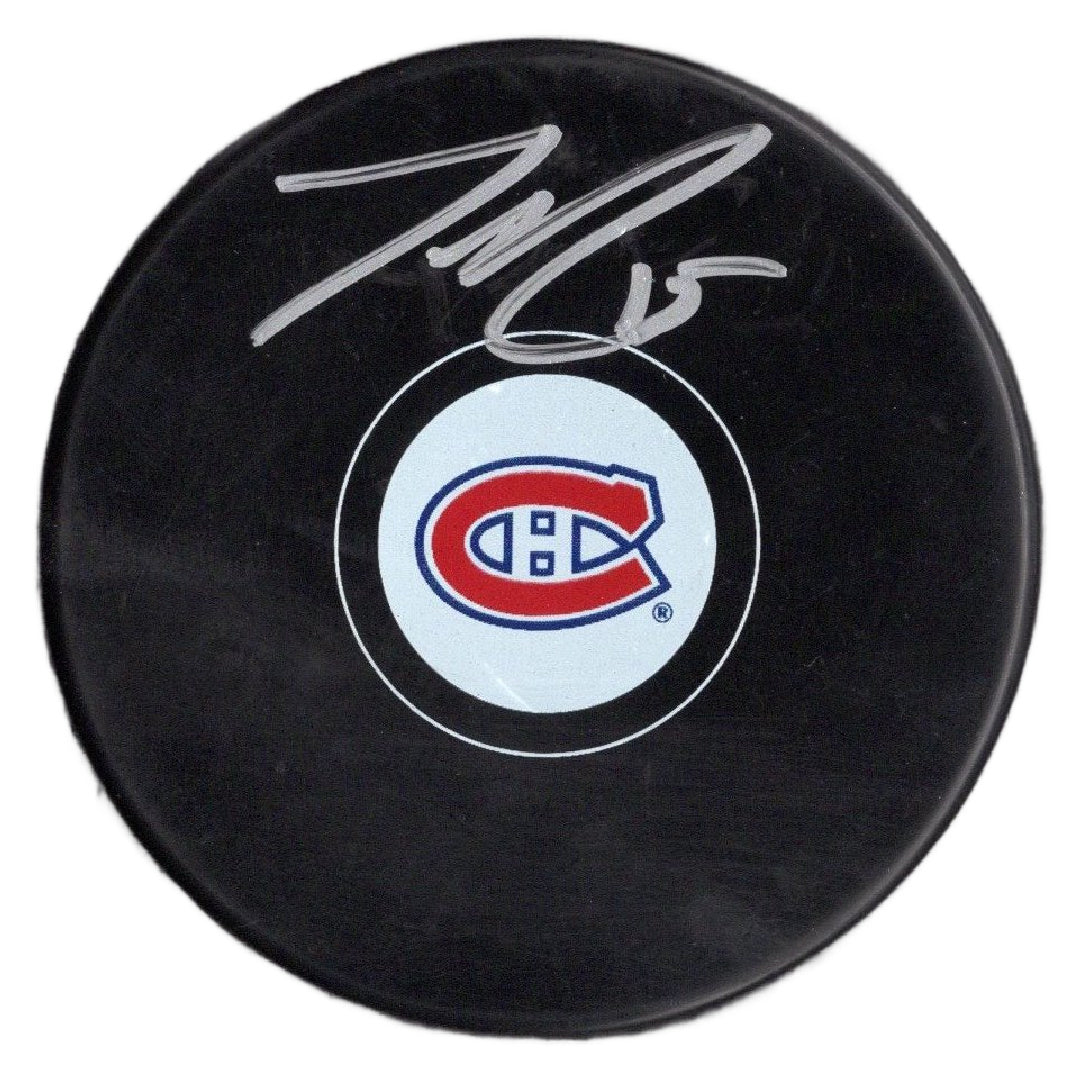 Jesperi Kotkaniemi autographed signed puck NHL Montreal Canadiens