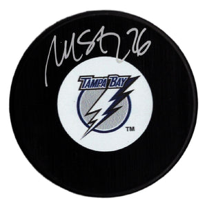 Martin St. Louis autographed signed puck Tampa Bay Lightning JSA COA
