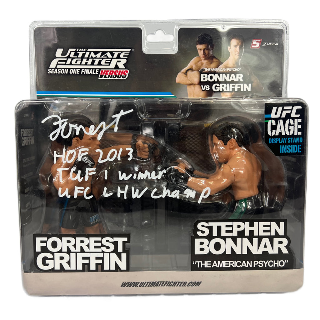 Forrest Griffin triple inscribed signed figure UFC JSA COA