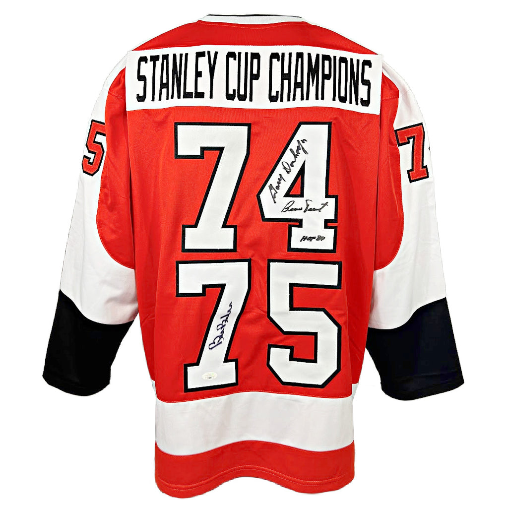 Barber Parent Dorhoefer signed jersey Stanley Cup Philadelphia Flyers JSA
