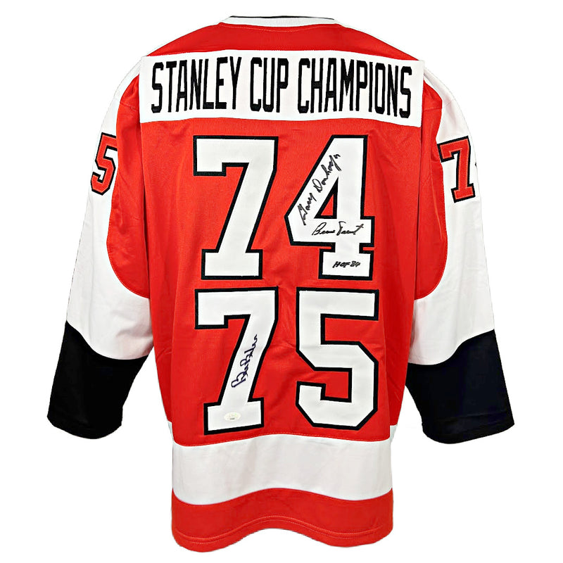 Barber Parent Dorhoefer signed jersey Stanley Cup Philadelphia Flyers JSA