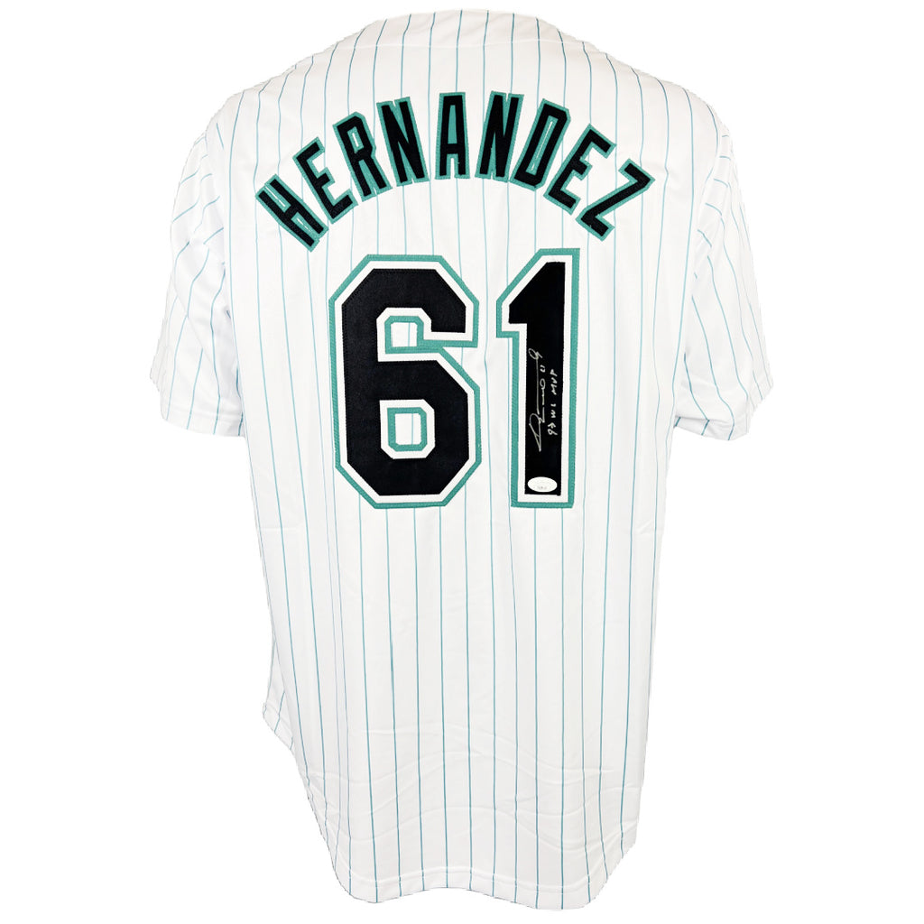 Livan Hernandez autographed signed inscribed jersey MLB Florida Marlins JSA COA
